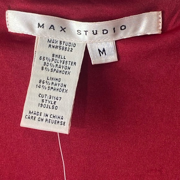 NWT Max Studio Tiered Ruffled Ruby Bodycon Dress Women’s Medium Holiday Cocktail - Picture 4 of 9